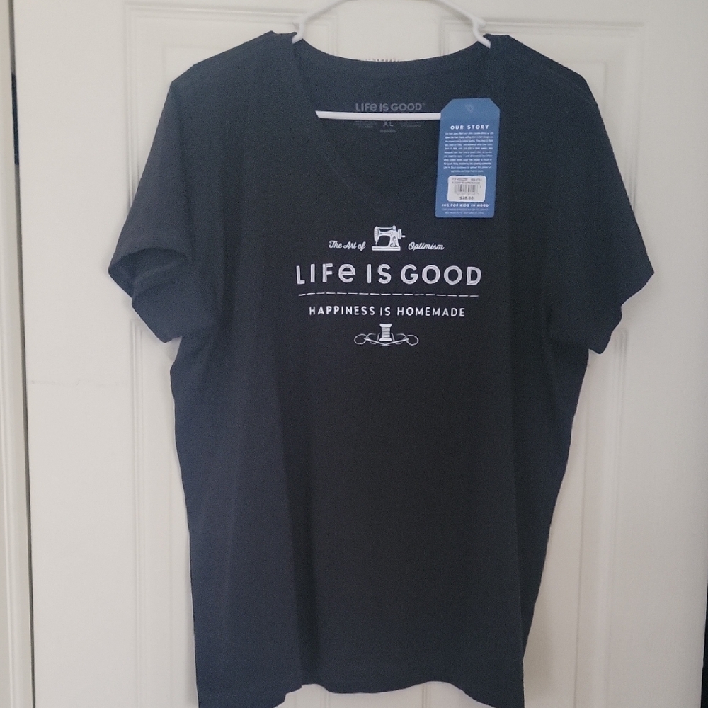 Life is Good Black T-Shirt